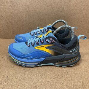 Brooks Cascadia 16 Womens Trail Running Shoes Blue Yellow Size 6.5 Outdoor Shoes